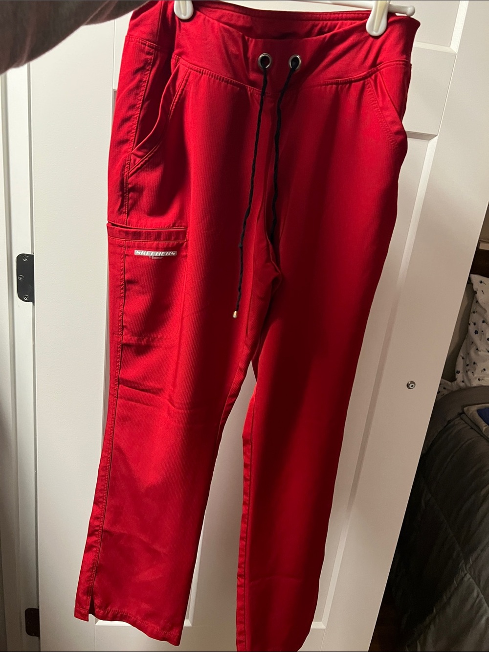 Red Skechers Scrub Pants